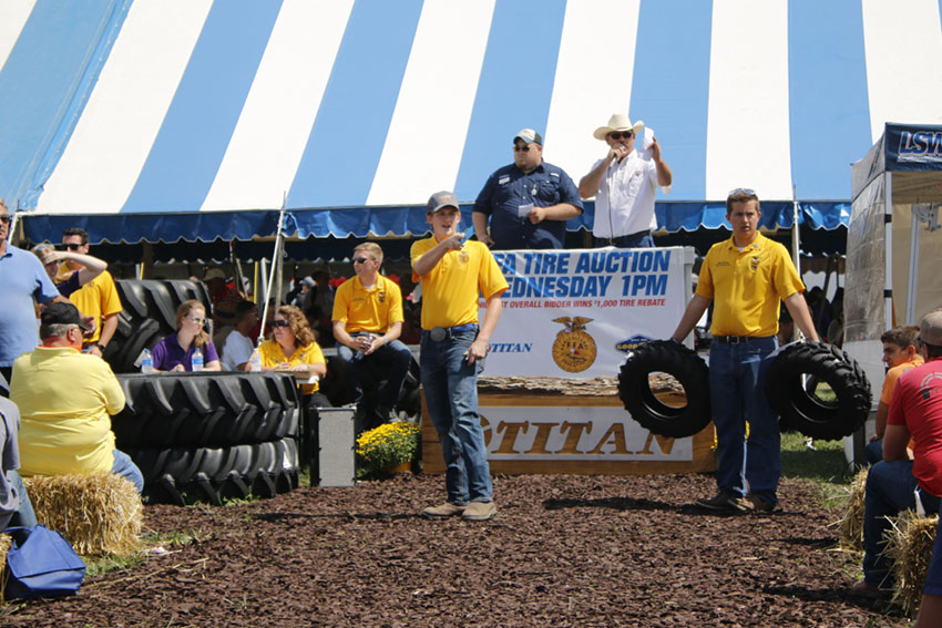 Titan FFA Tire Auction at the 2017 Farm Progress Show in Decatur IL